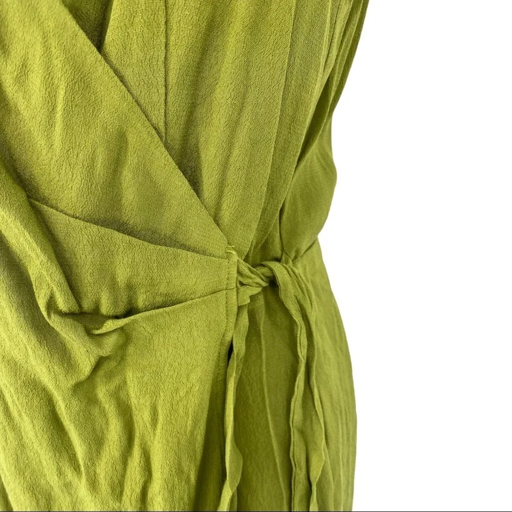 Show Me Your Mumu Romper Womens Small Green Elena Wrap Front Flutter Cap Sleeve